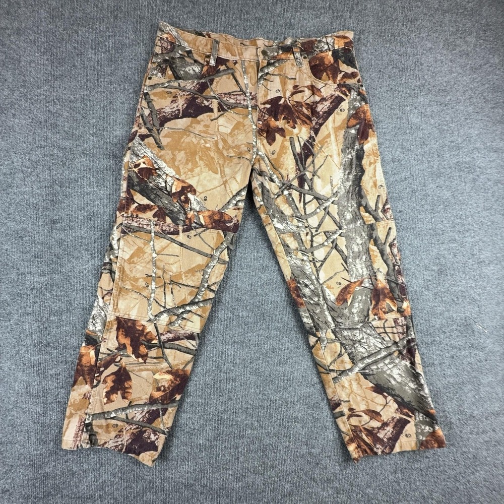 VTG Wrangler‎ Jeans Mens 38x28 Camouflage Camo Regular Straight Hunting Denim
